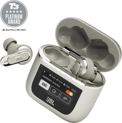 JBL Tour Pro 2 True Wireless Noise Cancelling Earbuds, Smart Case, Smart Ambient, 6-Mic Technology