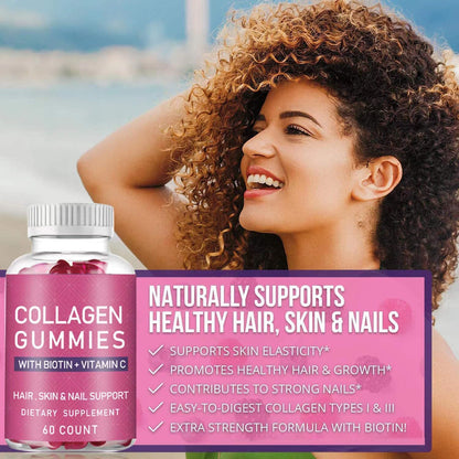 Collagen Gummies, Marine Collagen Supplement with Effective  Gummies, 60 Gummies