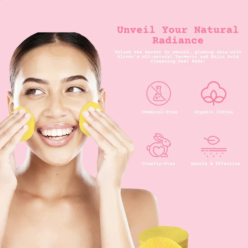 Kojic Acid & Turmeric Cleansing Pads – Buy 1 Get 1 Free
